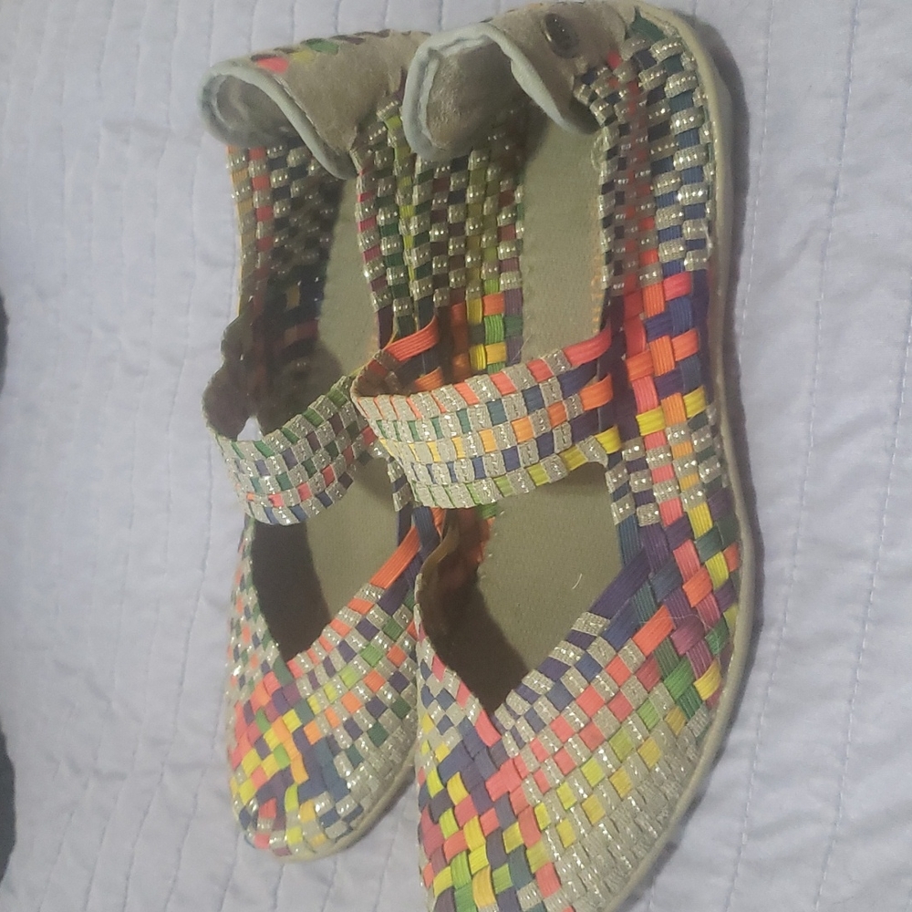 Bernie Men multi- colored shoes, multi-multie colors, blue, green, red, orange
